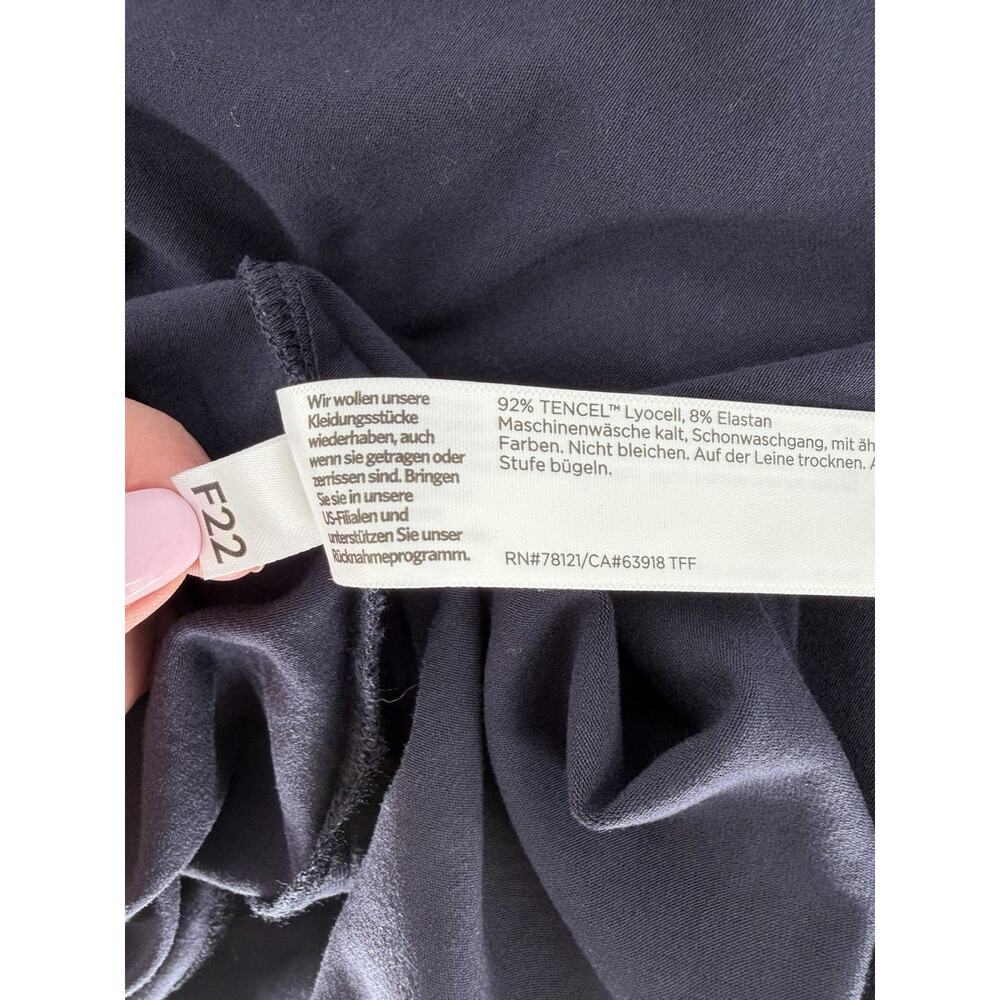 Eileen Fisher Womens Blue Long-Sleeve Crewneck Jersey Tunic Side Slit Size Large - Picture 7 of 8